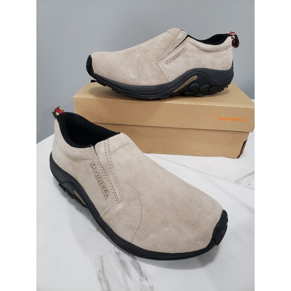 SIZE 10 WIDE Merrell J63811W Jungle Moc Classic Taupe Slip-On Suede Hiking Shoes